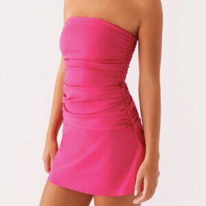 Strapless Pink Mini Dress